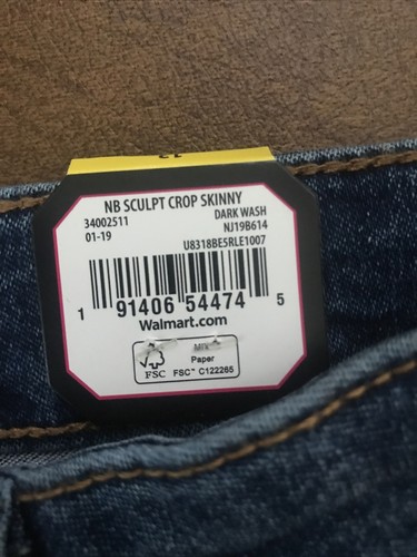 No Boundaries High Rise Skinny Crop Jeans Scultping SZ 13 Blue - Picture 2 of 12