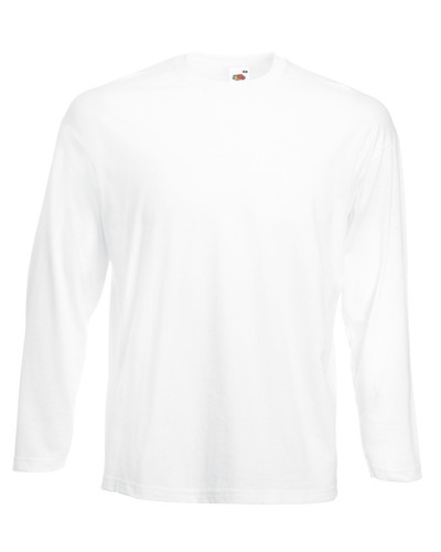 Fruit of the Loom Manga Larga Valueweight Adulto Camiseta Algodón - Hombre - Picture 2 of 9