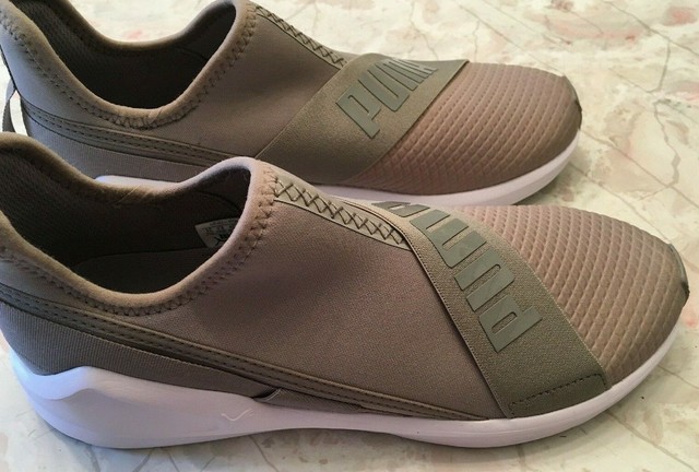 puma white platform trainers