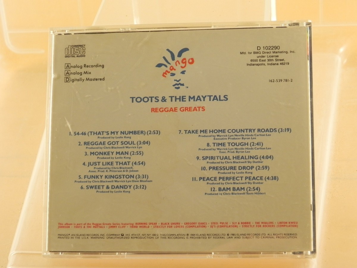 米LP Toots &amp;amp; The Maytals Reggae Greats MLPS9781 MANGO /00260 LP TOOTS & THE MAYTALS Reggae Greats MLPS9781 MANGO US Vinyl