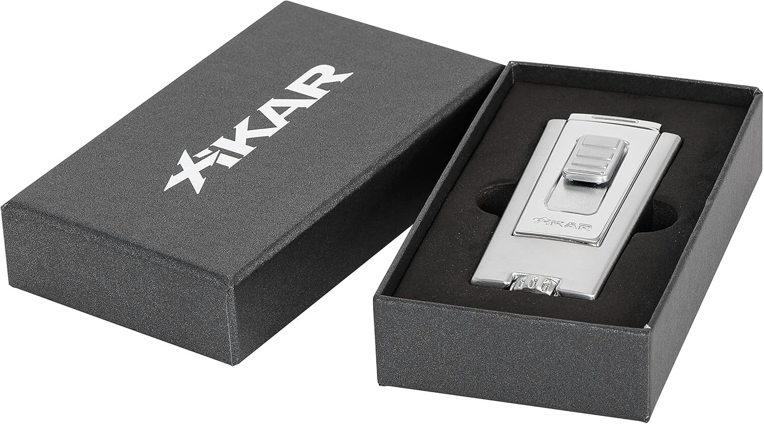 Xikar Trezo Lighter, Inline Triple Jet Flame, Chrome/Silver