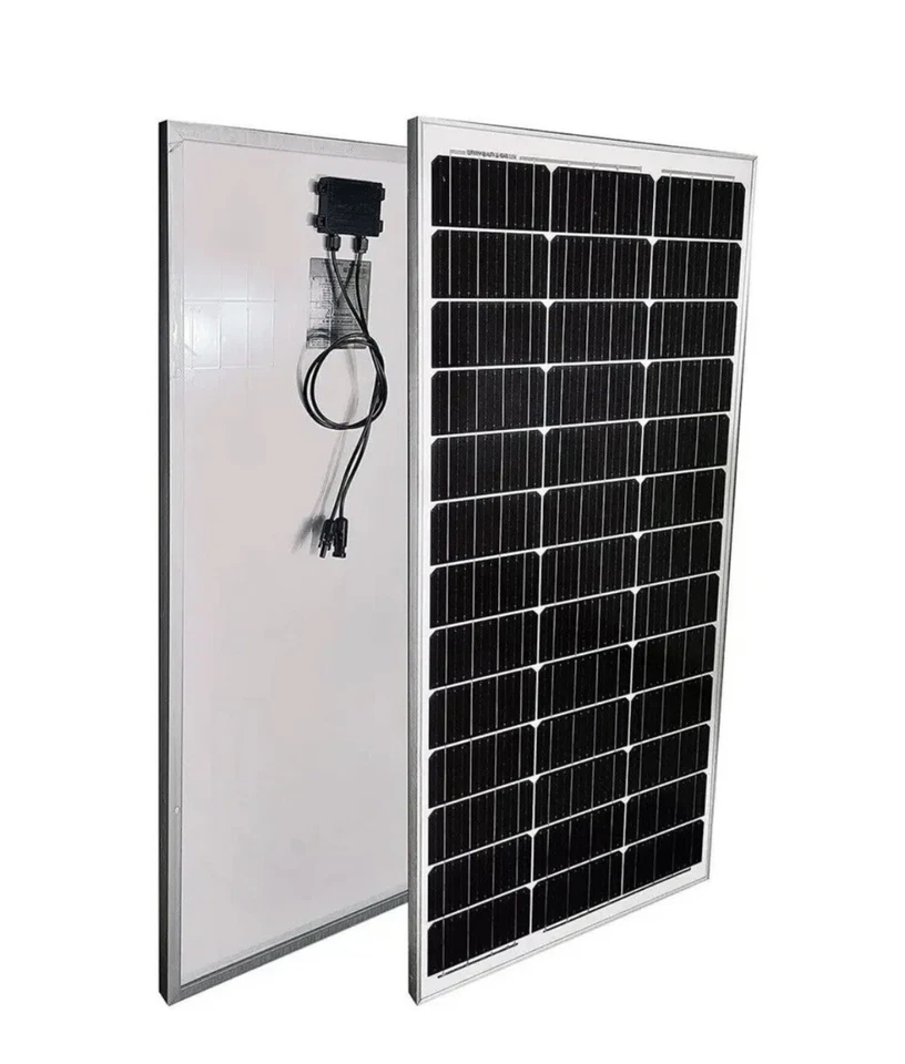 Pannello Solare Fotovoltaico 100 Watt Monocristallino Efficienza Camper Casa - Immagine 2 di 4