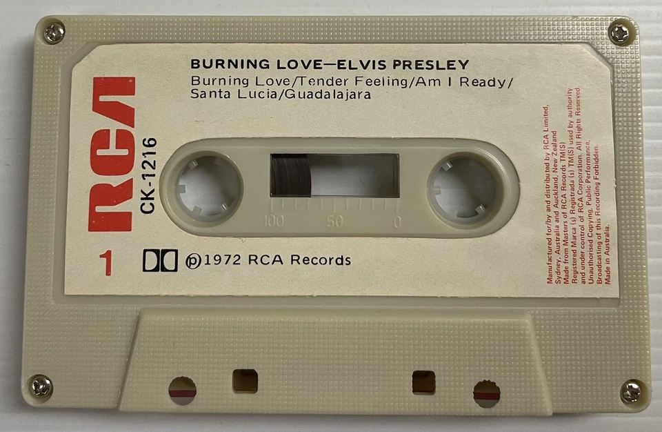 Elvis Presley Burning Love Music Cassette Tape CK 1216 RCA Records 1972 - Image 4 of 4