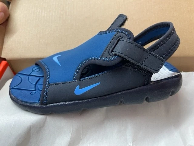 Nike Lil Sunray Adjust 3 print taglia:27 sandali ciabatte da bagno blu velcro