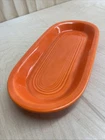Vintage Genuine Fiesta HLC USA Bread/Utility Tray Radioactive Red 10.5" RARE