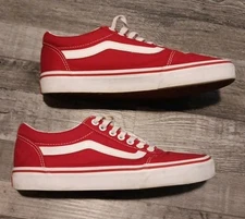 Vans Red OLD SKOOL Unisex Canvas Sneakers Size Mens 7 women 8.5 Unisex Shoes