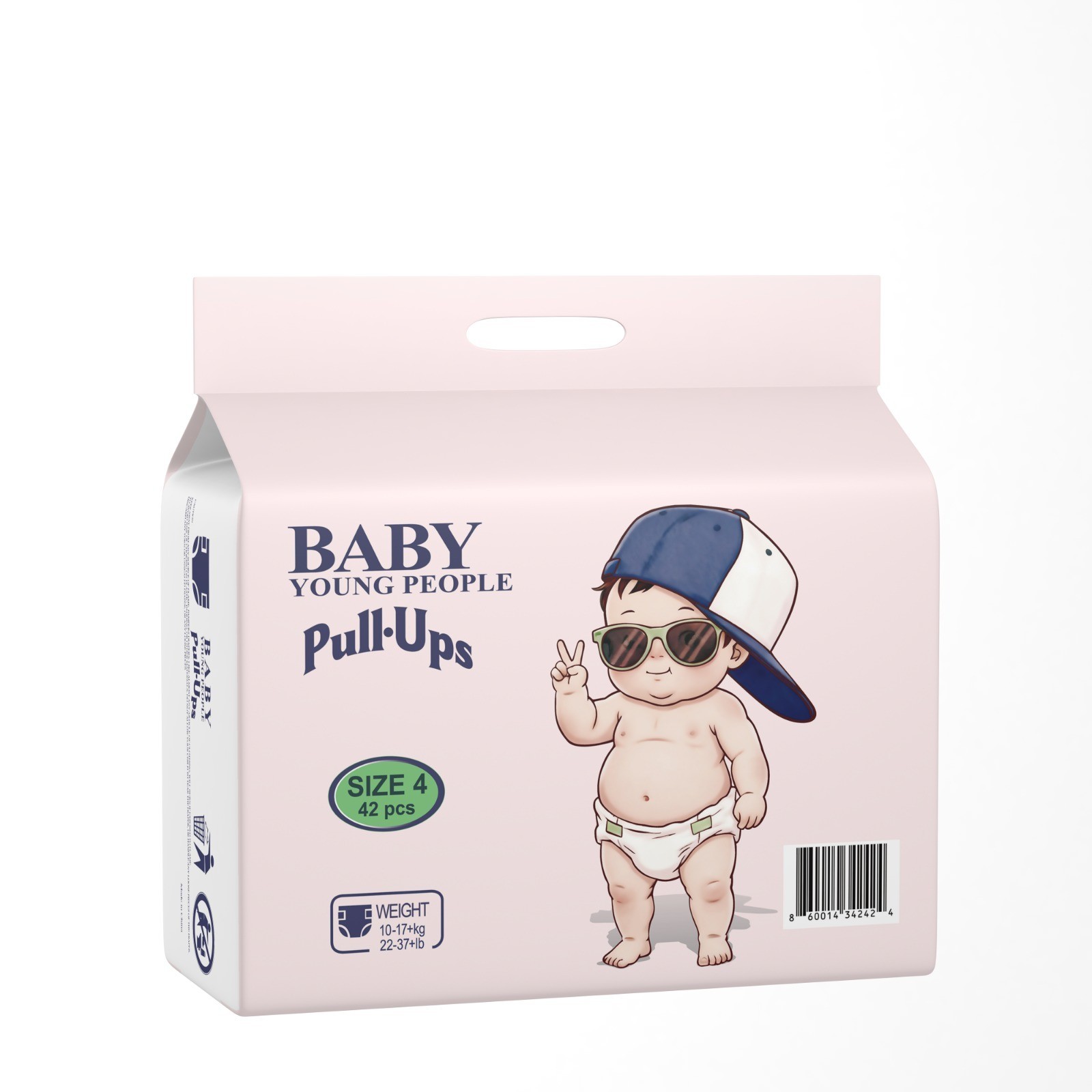 pull ups diapers  BABY YOUNG PEOPLE size 4 (L) 10-17 kg;22-37 lb