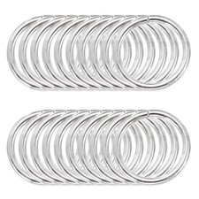 100 Pcs Metal Rings 0.5 Inch Floral Macrame Hoops for DIY Craft, Silver