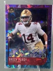 Brock Purdy San Francisco 49ers 2022 Super Glow 1st Ever 1/1 BLUE Crystal Auto