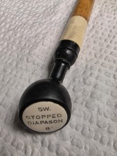 Antique Pipe Organ Drawknob   SW STOPPED DIAPASON 8'   Church Organ Stop