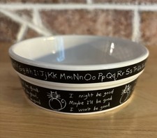 Room Creative "Maybe I'll be good" 5" Stoneware Cat Bowl/Food Dish Black & White