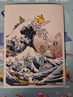 Great Wave Pikachu and Friends Individual Card Sleeve Pokemon Center Original