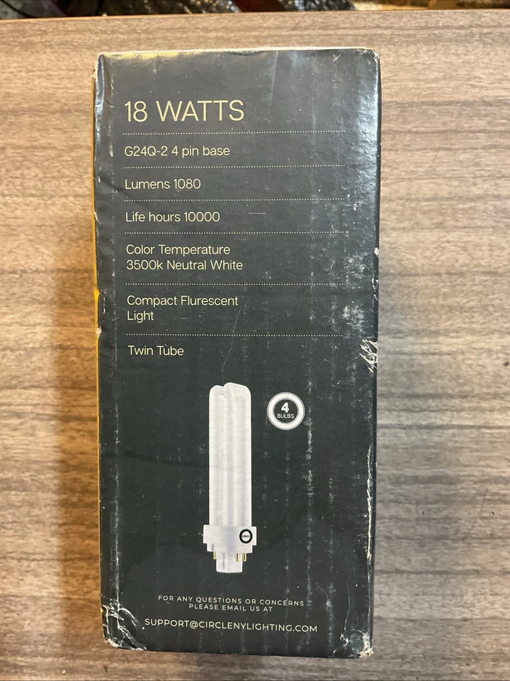 CIRCLE CV200-4 - 1080 Lumens G24Q-2 4 pin base 120V 18 Watt. 4 Pack. New Bulbs - Image 2 of 4