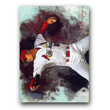 Rick Ankiel Art Card Limited 26/50 Edward Vela Signed (St. Louis Cardinals)