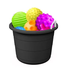 17-Gallon Plastic Storage Tub with Rope Handles, Multi-Purpose Utility Bucket