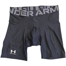 Under Armour Mens Heatgear Compression Shorts Black XL 6" Inseam NWT UA