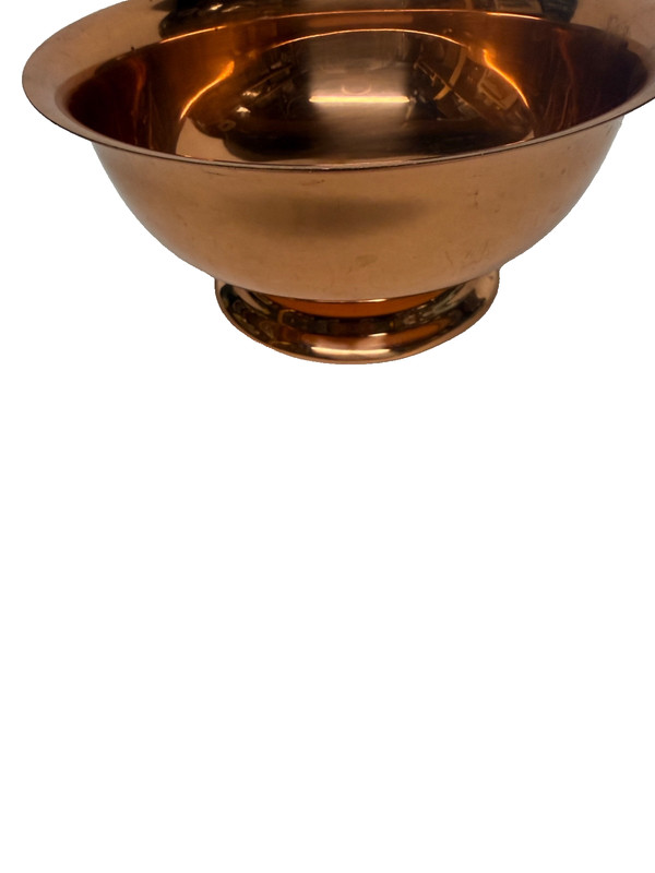 VINTAGE SOLID BRASS POT SPITTOON  COPPERCRAFT 8" D and 4" tall.