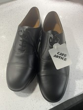 PARADE/SAFETY SHOES- Size 12,Black Leather Dress Service,Cadet, Steel Toe caps 