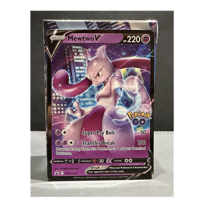 Pokémon TCG Mewtwo V SWSH223 Sword & Shield Promo Holo 220 HP ENG Super Psy Bolt