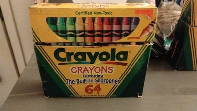 Crayola Crayons 64 CT Box 1997 Binney Smith Mostly Intact Vintage