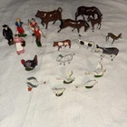Vintage Metal Led Farm Animals & People Lot Of 20 With Name
