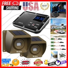Solar Driveway Alarm Wireless Outside 1800ft Range, Outdoor Motion Sensor & D...