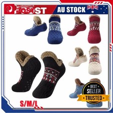 Women & Men Winter Cozy Slipper Socks Non-Slip Fleece Bed Floor Warm