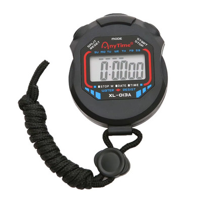KADIO Hand LCD Digital Timer Stoppuhr Sport Kilometerzähler Wasserdicht Stoppuhr
