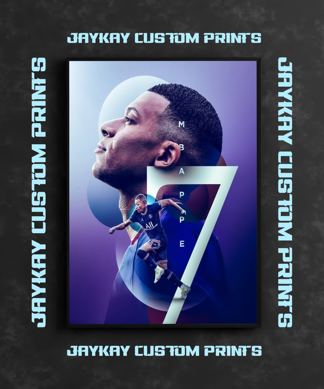 Kylian Mbappe Soccer Poster Print - No Frame