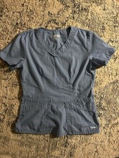 Ladies Landau Scrub Top- Blue, Size XS, Great Condition