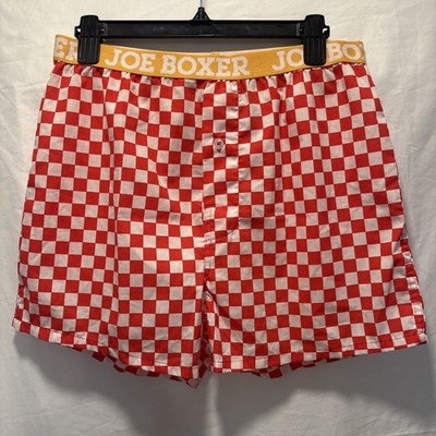 Vintage 90 s Joe Boxer Checkered Red And White  Shorts Medium NWOT