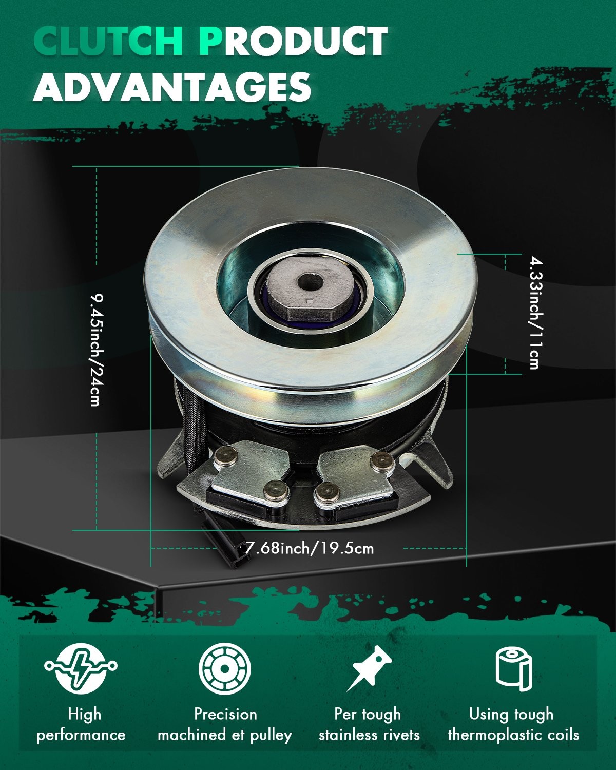 PTO Clutch for Cub Cadet:717-04163;717-04163A;917-04163;917-04163A thumbnail 2