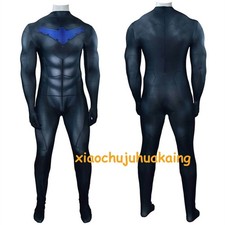 Nightwing Cosplay Costume Dick Grayson Titans Bodysuit Jumpsuit f/ Kids Adult