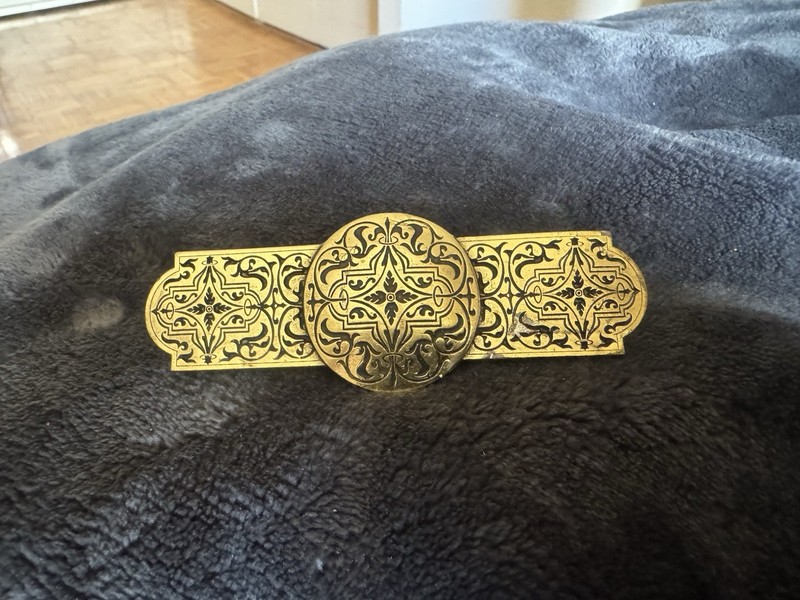 Notting Hill 3" (76mm) C.C.  Renaissance Etch Cabinet Pull (Bright Brass)