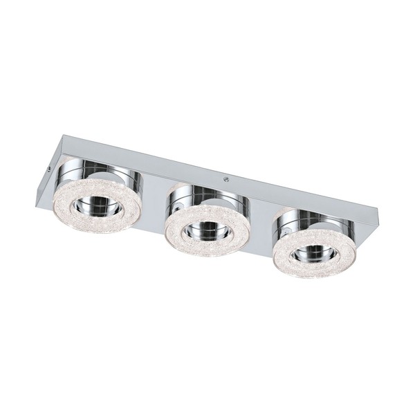 Led Deckenlampe Deckenleuchte Stahl Chrom Kunststoff Brillantglas Chrom Klar-image