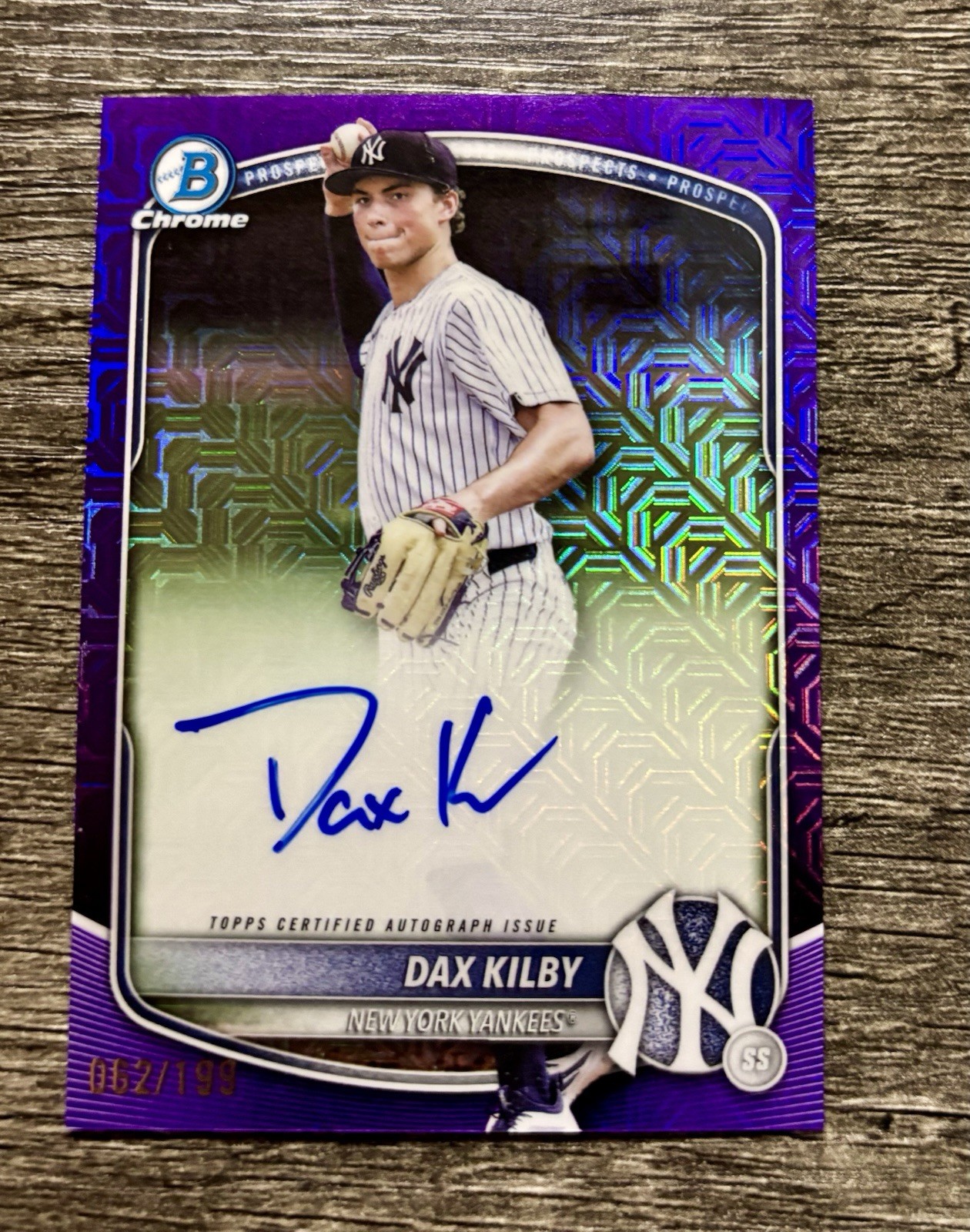 2025 Bowman Draft Chrome Mega Box Dax Kilby Mojo Auto /199 Purple  #BMA-DK
