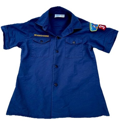 Boy Scouts of America Shirt Youth Medium Blue Short Central Florida Council 369