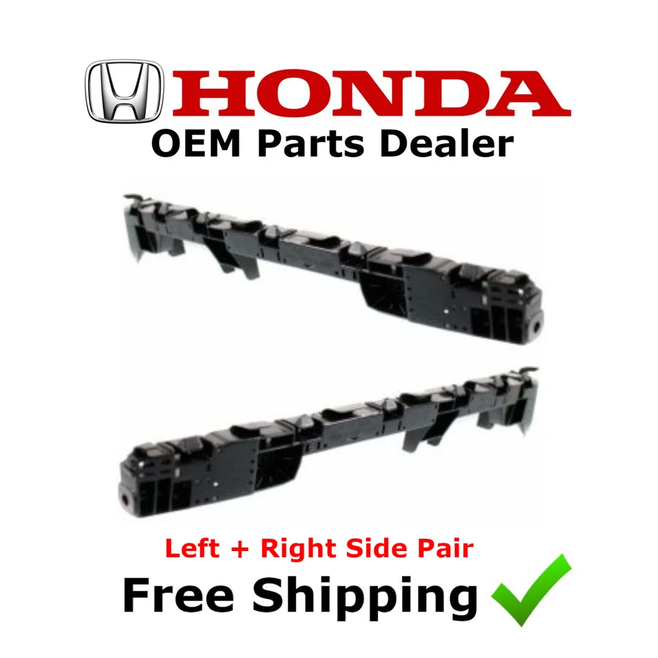 Par de soportes de retención espaciador de parachoques trasero izquierdo + derecho Honda Fit 2015-2017 nuevo (OEM) Foto 2 de 4