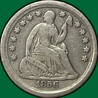 1856 Seated Liberty Half Dime Choice Fine F+/VF Coin #41935