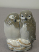 Schöne Porzellan-Figur, 2 Eulen, Royal Copenhagen, Denmark, nummeriert