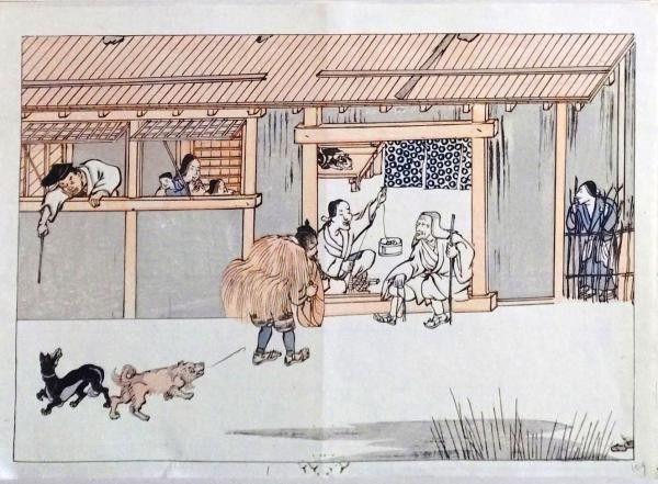 Antique 1900 Meiji Woodblock Print Famous Japanese Masterpieces History Art