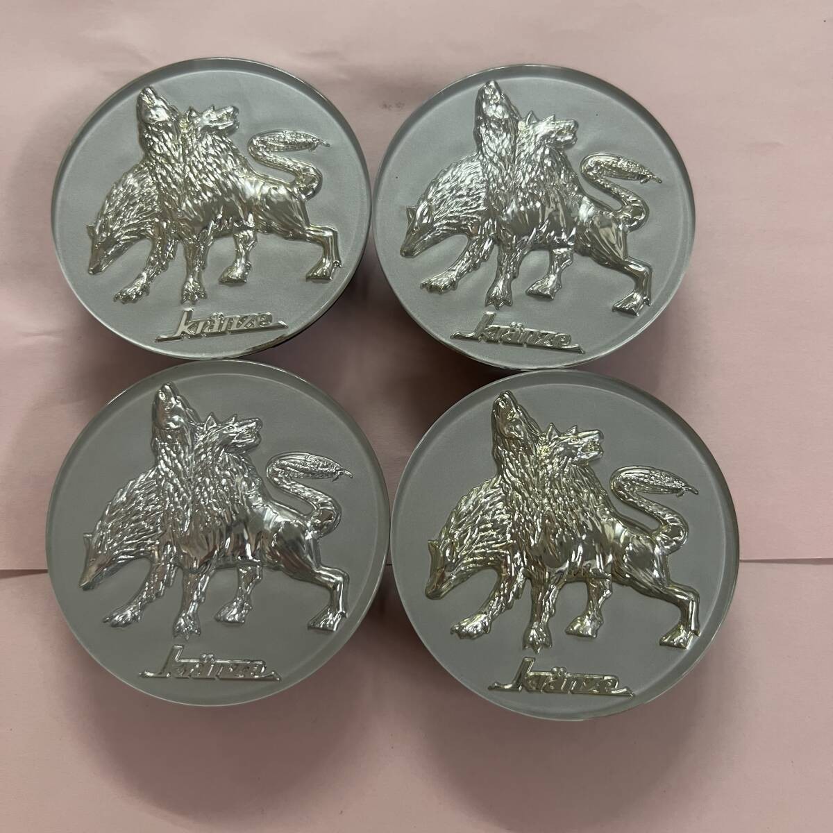 Weds Kranze Cerberus White Wheel Center Caps Set of 4 64.5mm/54.5