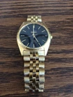 Vintage Seiko Quartz SQ Gold Tone Day Date Men's Wrist Watch - Untested