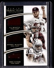 2015 Panini Immaculate Collection Collegiate #7 Minter/Manziel/Evans Trios SN