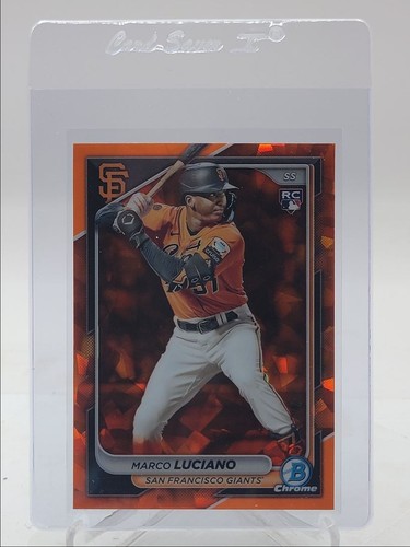 MARCO LUCIANO 2024 BOWMAN CHROME ROOKIE SAPPHIRE ORANGE #43 RC /25 Q3249