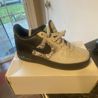 Nike Air Force 1 Low-Top Sneakers Gray/Black Lace-Up Style Code CO4217-001