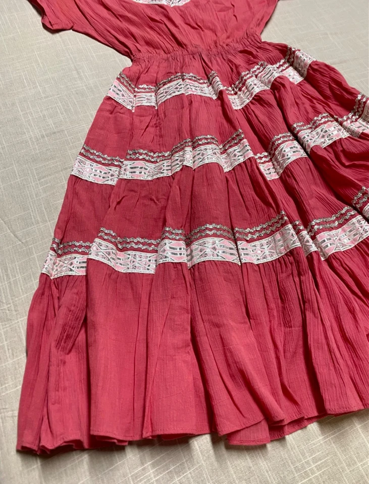 Vintage Patio Dress Southwestern Square Dance Circle Skirt 50s 60s Rockabilly - Image 4 of 4