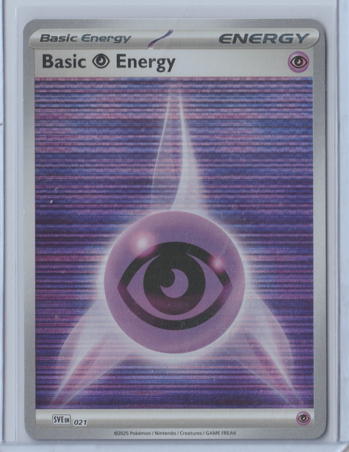 Pokémon 2025 Black Bolt BASIC PSYCHIC ENERGY SVEen #021 MINT Never Played HOLO