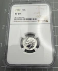 1957 Roosevelt Dime - NGC Graded PF69 - PROOF 90% Silver