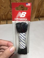 NEW New Balance 45" BLK/BLKSPK Shoelaces Flat Style Black Sparkle